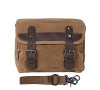 Bolsa Asiento Motocicleta Bolsa De Sillín Para Motocicleta Impermeable Lateral De Gran Capacidad Para Motocicleta Mochila Vintage De Lona(Khaki)