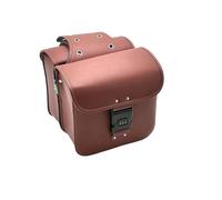 Bolsa Asiento Motocicleta Bolsa Lateral De Gran Capacidad Para Motocicleta Alforjas De Cuero PU Bolsa Para Asiento Trasero Bolsas Laterales Para Sillín De Motocicleta(Brown)