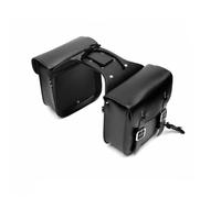 Bolsa Asiento Motocicleta Bolsas Para Sillín De Motocicleta O Bicicleta Retro Estuche De Almacenamiento Equipaje Lateral Para Depósito Maleta Impermeable De Cuero PU Piezas(2 PPieces Black)