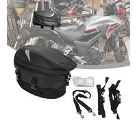 Bolsa Asiento Trasero Moto,Bolsa Trasera Moto,Bolsa de Asiento de Motocicleta Bolsa de alforja Multifuncional de Piel sintética Bolsa de Almacenamiento para Casco de,18.5 litros