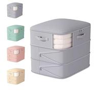 Bolsa autocomprimible Hueborne for guardar edredones: bolsa grande de triple capa que ahorra espacio y se comprime sin vacío for ropa de cama, edredones y plumíferos(Gray)