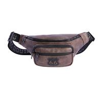 Bolsa Banana para mujer y hombre, de piel vegetal, 4 bolsillos, Banana para hombre, bolsa de banana, resistente con cierre de cremallera y salida para auriculares, marrón, Casual