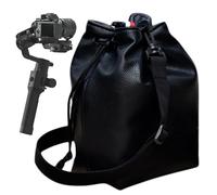 Bolsa Bandolera para cámara, Funda de Piel de Gran Capacidad con Correa Ajustable, Bolsa de Hombro para la mayoría de cámaras, Esta Bolsa para cámara es, Tamaño pequeño: Negro, riferimento Alla