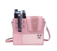 Bolsa bandolera para taza de agua, bolsa de transporte para botella de agua, soporte de agua deportivo portátil, cómodo soporte de bolsa para camping, caminar, Pink, Refer to description, Unisex
