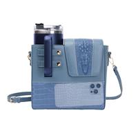 Bolsa bandolera para taza de agua, bolsa de transporte para botella de agua, soporte de agua deportivo portátil, cómodo soporte de bolsa para camping, caminar, Blue, Refer to description, Unisex