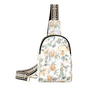 Bolsa bandolera pequeña con diseño de flores de primavera para mujer, bolsa cruzada, riñonera, bolsa de pecho, bolsas de cinturón con correa ajustable, Spring Flowers, Mochilero
