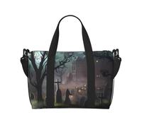 Bolsa bandolera portátil con estampado de terror de Halloween para mujer, adecuada para gimnasio, entrenamientos, viajes y viajes