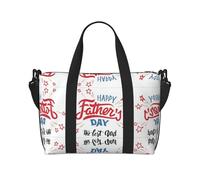 Bolsa bandolera portátil con estampado "Happy Father's Day Dad" para mujer, adecuada para gimnasio, entrenamientos, viajes y viajes