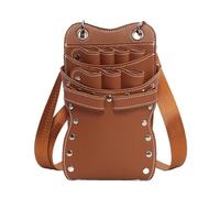 Bolsa Barbero Profesional Bolsa profesional for tijeras de peluquería, funda con clips for y estuche(Brown)