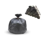 Bolsa basura 30l medidas 50x60cm | Pack 20 rollos de 25 uds. cada | 500 bolsas de basura 30l | Sacos de basura color negro