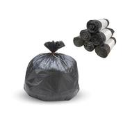 Bolsa basura 30l medidas 50x60cm | Pack 6 rollos de 25 unds. cada | 150 bolsas de basura 30l | Sacos de basura color negro