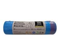 Bolsa Basura Reciclada AR. Azul 30L 20uds
