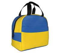 Bolsa bento aislada con estampado de bandera de Ucrania, bolsa de almuerzo de papel de aluminio grueso resistente al agua