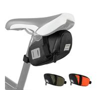 Bolsa Bicicleta para Accesorios Bici Montaña Alforjas para Sillin Bicicleta con Reflectante Impermeable Mini Pequeña Bolso herramientas MTB Accesorio Asiento Multifuncional 16,5*7,5*10,5CM(Negro)