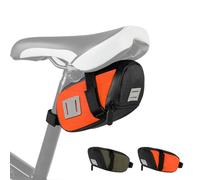 Bolsa Bicicleta para Accesorios Bici Montaña Alforjas para Sillin Bicicleta con Reflectante Impermeable Mini Pequeña Bolso herramientas MTB Accesorio Asiento Multifuncional 16,5*7,5*10,5CM(Naranja)