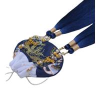 Bolsa bordada estilo antiguo Hanfu, cinturón de mano, bolsa vacía
