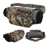 Bolsa calentadora de Manos para Caza, Manguito de Camuflaje con 2 Bolsas de Almacenamiento y Correa Ajustable para la Cintura para Pesca en Hielo, Actividades de Invierno