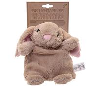 Puckator Bunny Snuggables - Paquete de calor de felpa de trigo y lavanda para microondas - Almohadillas térmicas - Paquete frío y caliente para lesiones deportivas, dolor de rodilla y espalda -