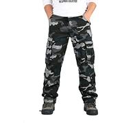 Bolsa Cartera Hombre Pantalones casuales al aire libre camuflaje para hombres Bolsillos múltiples Monos Pantalones de bolsillo Pantalones casuales de talla grande Pantalones Tarjeta Moneda Hombre