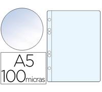 Bolsa Catálogo Q-Connect Din A5 100 Micron Cristal 6 Agujeros (10 Uds)