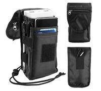 Bolsa Cintura Táctica en Oxford Bolso Cinturón con Clip Ajustable, Cremallera y Cordón de Seguridad Portátil y Duradera para Móvil, Tarjeta, Ideal para Senderismo, Trabajo y Deportes Extremos (Negro)