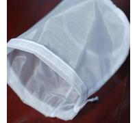 Bolsa coladora de nailon, paquete de 2 bolsas de filtro de malla fina para elaboración casera, vino, cerveza, nueces, leche, jugo, sopa, bolsa de cordón de 20 x 30 cm (160 micras)