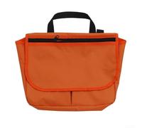 Bolsa colgante de almacenamiento de gran capacidad, tela Oxford 600D con bolsillos delanteros, para organización de andadores y sillas de ruedas, gris (naranja)