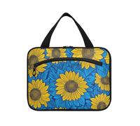Bolsa colgante de girasol amarilla para viajes con gancho, bolsa plegable de diseño para viajes, para mujeres, cruceros, bolsos para hombre