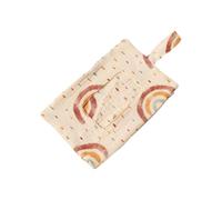 Bolsa colgante húmeda para cama de bebé, doble capa, algodón, crepé, bolsa de almacenamiento de pañuelos, funda colgante con cremallera, contenedor húmedo