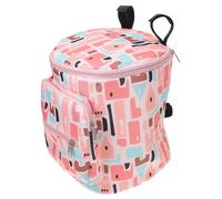 Bolsa Colgante para Cochecito, Organizador Ligero de Nailon Rosa Grande | Almacenaje Multifuncional para Guardería y Paseo, Capacidad Amplia, Cuelga en Cochecito, para Objetos Personales