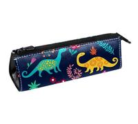 Bolsa compacta con cremallera para bolígrafos, lápices, cosméticos, diseño de dinosaurios, multicolor, 5.5 ×6 ×20CM/2.2x2.4x7.9 in, Organizador de bolsas