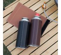 Bolsa compacta de cubierta de cilindro de gas para botellas largas de 250 g, funda de tela de poliuretano diseñada para equipos de cocina al aire libre y accesorios de estufa portátiles (negro)