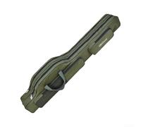Bolsa compacta para caña de pescar diseñada para un embalaje eficiente con construcción plegable, compartimentos de gran capacidad y funcionamiento suave con cremallera (130 cm, verde)