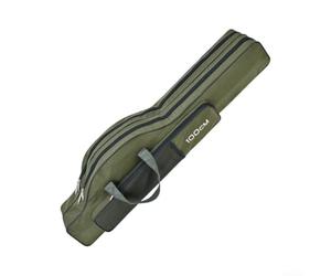 Bolsa compacta para caña de pescar diseñada para un embalaje eficiente con construcción plegable, compartimentos de gran capacidad y funcionamiento suave con cremallera (100 cm, verde)