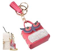 Bolsa con acento de búho de bolsillo de bolsillo, organización clave segura | Decoración de mochila, soporte de llave de borra de moda, accesorio creativo para bolsas de billeteras, llaves, orgg