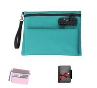 Bolsa con candado de viaje, bolso antirrobo de doble capa con código de 3 dígitos, bolsa for efectivo, bolsas con candado de viaje for artículos personales, mochilas, bolsas de gimnasio y más(Blue)