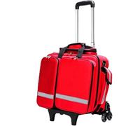 Bolsa Con Carrito Médico, Bolsa Para Botiquín De Primeros Auxilios De Gran Capacidad, Bolsa Portátil Para Traumatismos De Primeros Auxilios De Emergencia, Con Divisores Internos, Para EMT, EMS, Paramé