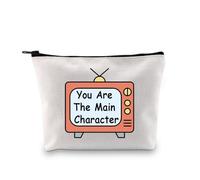 Bolsa con citas inspiradoras You are The Main Character, bolsa de cosméticos con cremallera, regalo de energía para personajes principales, Eres el personaje principal