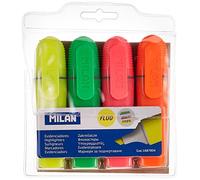 MILAN Bolsa con colgador y 4 marcadores fluorescentes