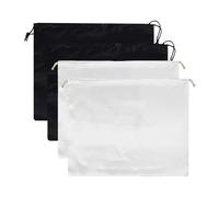 Bolsa con cordón a prueba de polvo de 4 piezas, bolsa para zapatos, bolsa de seda, bolsa de tela con cordón, bolsa para polvo de bolso, bolsa de almacenamiento con cordón