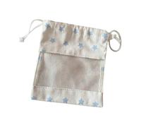 Bolsa con cordón, bolsas de almacenamiento para cosméticos, diseño de estrellas, joyas para mensajeros de viaje, bolsa cosmética, dibujo de cadena, patrón de estrellas, Blue Stars, Mass Beauty