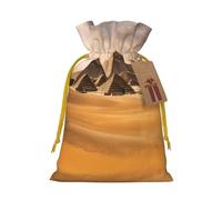 Bolsa con cordón con estampado de pirámides de Egipto para regalos, bolsas de regalo adorables reutilizables, perfectas para joyas y mucho más
