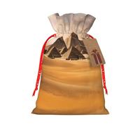 Bolsa con cordón con estampado de pirámides de Egipto para regalos, bolsas de regalo adorables reutilizables, perfectas para joyas y mucho más