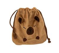 Bolsa con cordón de gran capacidad, práctica bolsa de almacenamiento de felpa, bolsas de cosméticos casuales para estudiantes y adultos, bolsa de almacenamiento de moda para estudiantes