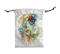 Bolsa con cordón de tarot - Bolsa de almacenamiento de tarot, bolsa de almacenamiento de cartas de tarot de runas celtas | Bolsa de tarjeta de Tarot con estampado animal, bolsa de regalo de doble cara
