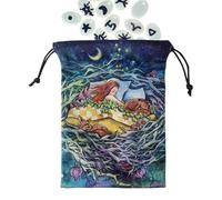 Bolsa con cordón de tarot | Bolsas con cordón de tarjeta de tarot con estampado animal | Color de doble cara Bolsa de regalo, Bolsas de terciopelo portátiles para tarjetas de tarot dados, joyas, Sxf11