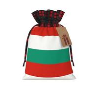 Bolsa con cordón estampada con bandera búlgara M para envolver festivales, almacenamiento y uso en fiestas