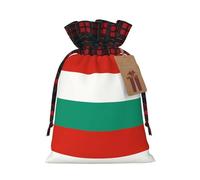 Bolsa con cordón estampada con bandera búlgara M para fiestas, bodas y festivales, poliéster ligero