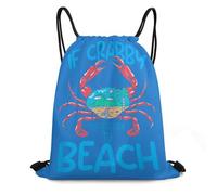 Bolsa Con Cordón If Crabby Please Return To Beach Funny Crab 36X42Cm | Bolsa Con Cordón Ajustable Unisexo Mochila Con Cordón Para Gimnasio Viajes Regalos Drawstring Bags