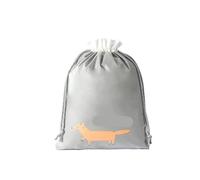 Bolsa con cordón Impermeable de Doble Capa, Bolsa Viaje, Calcetines Dibujos Animados, Ropa Interior, Almacenamiento Sucia, 5 uds(Grey,S)